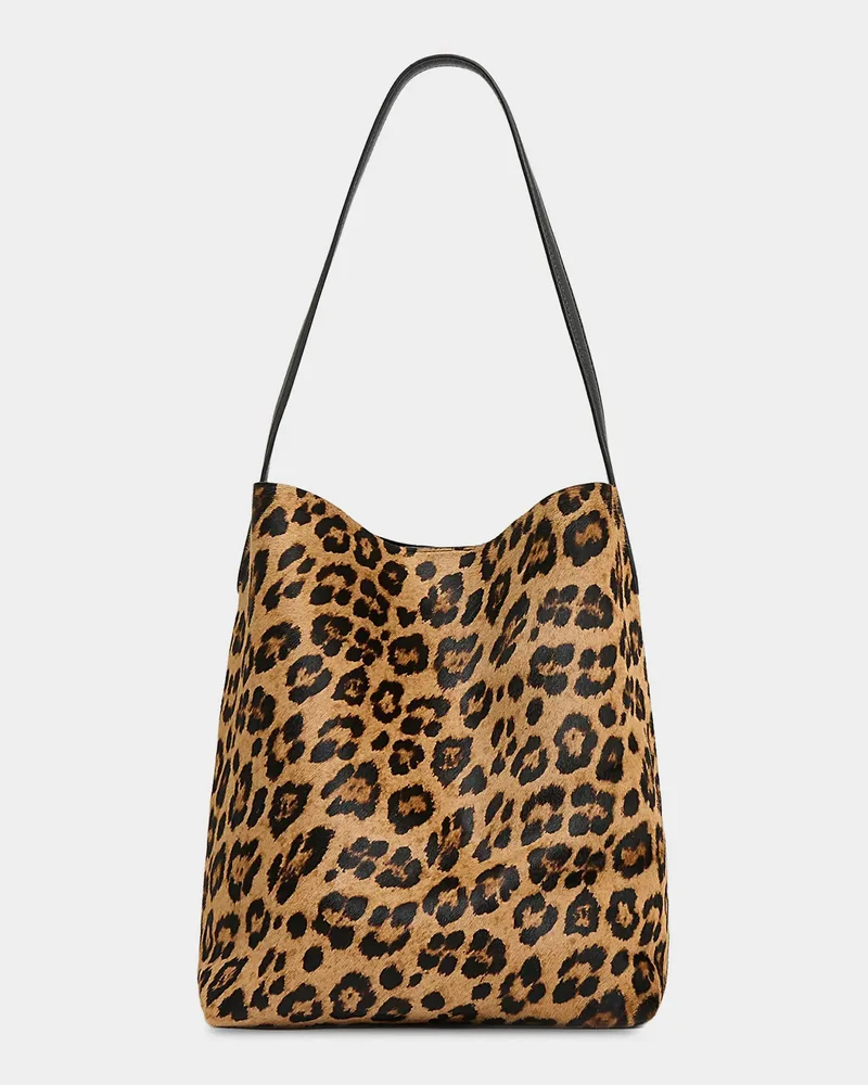 Everyday Leopard-Print Calf Hair Basket Bag
