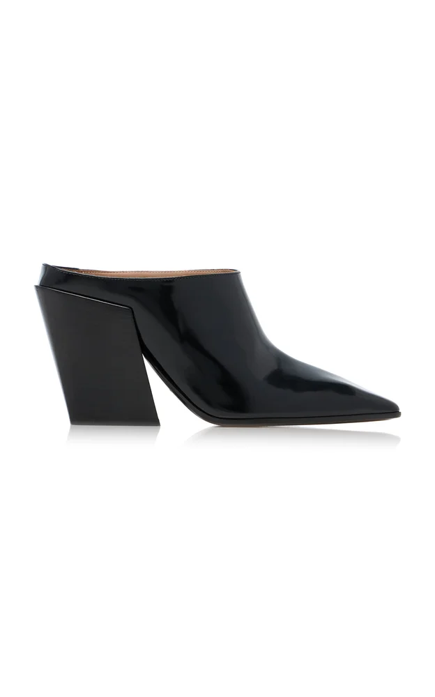Leather Mule Pumps