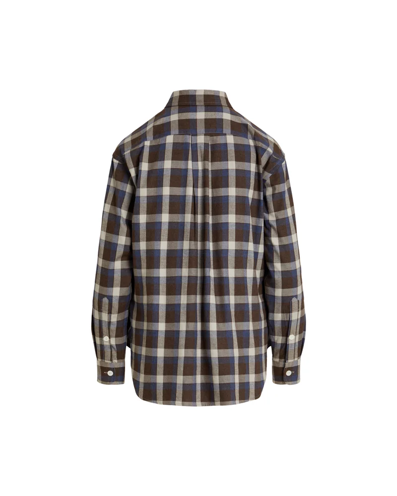 Relaxed Fit Plaid Cotton Twill Shirt