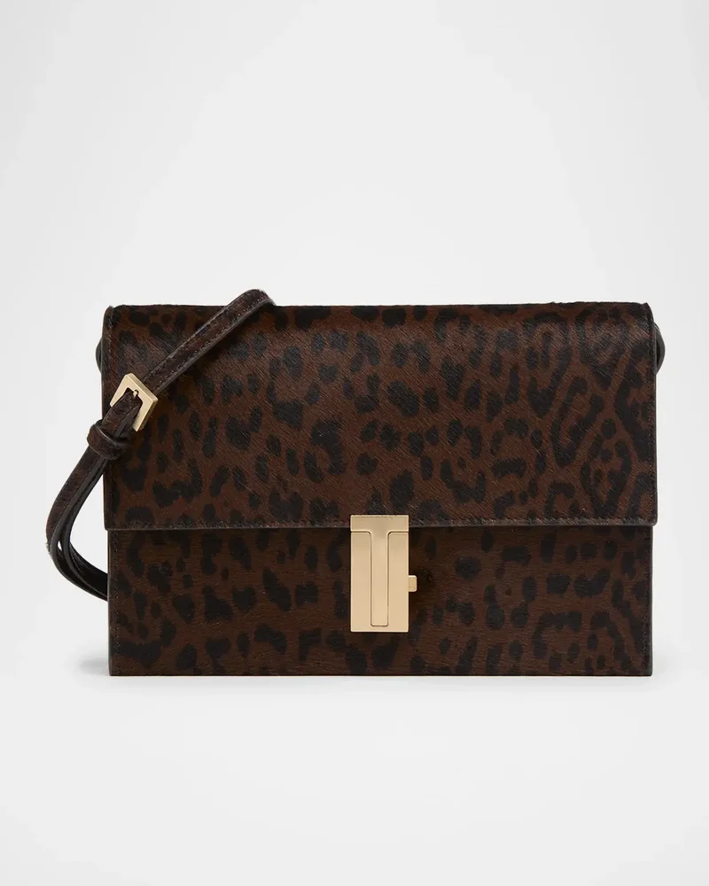 Mia Mini Leopard Calf Hair Crossbody Bag