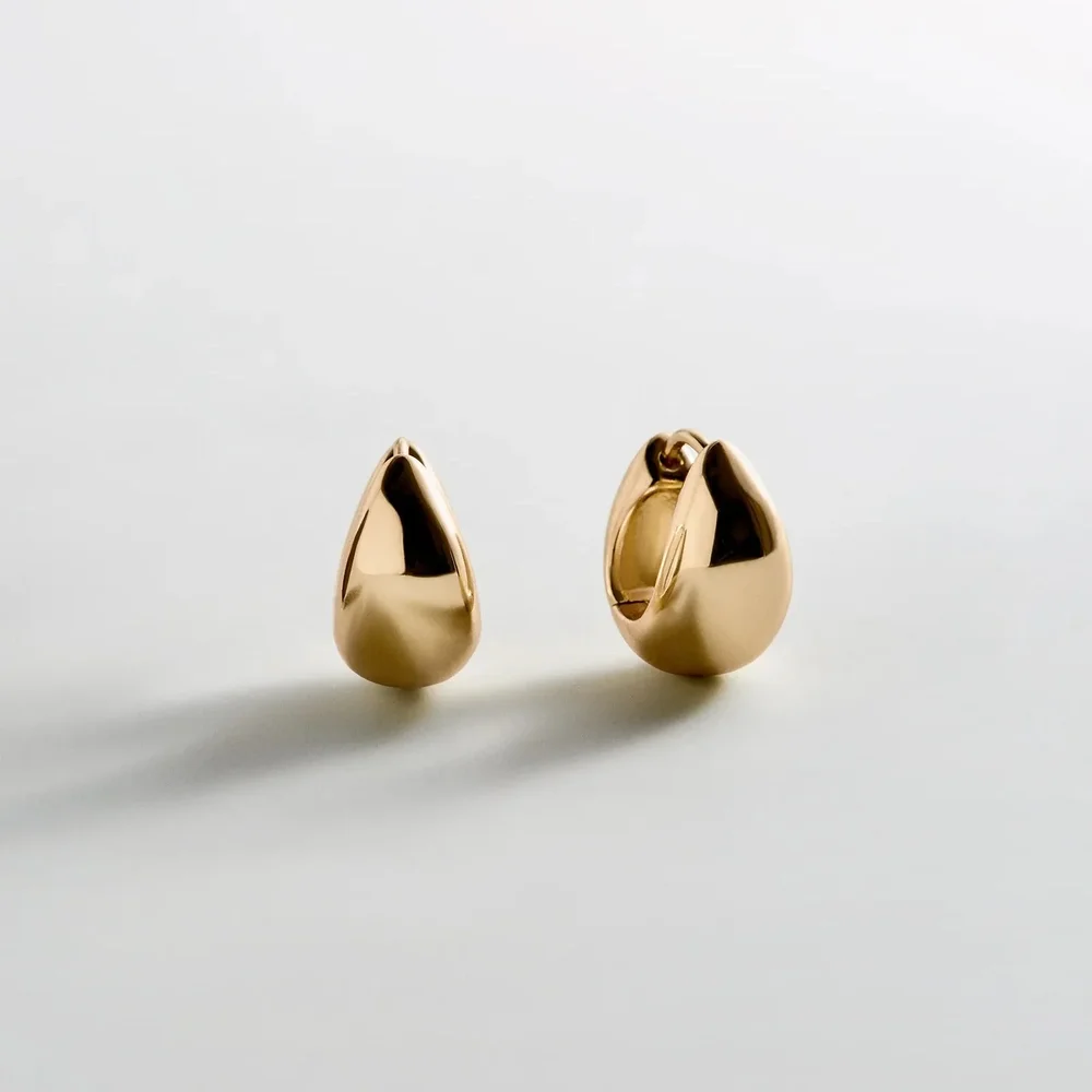 Greer 14K Gold Huggie Earrings - Gold
