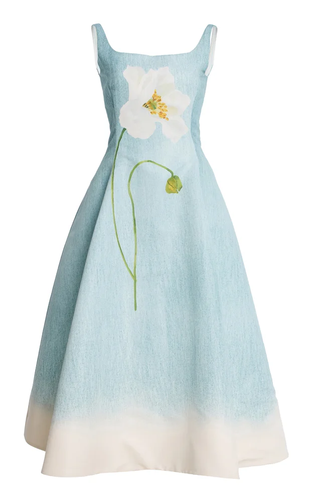 Peony Faille Midi Dress