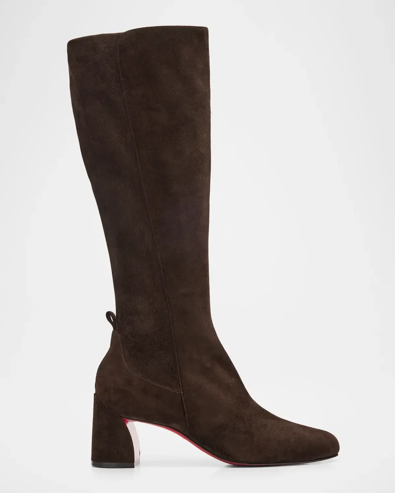 55mm Jane Botta Suede Knee-High Boots