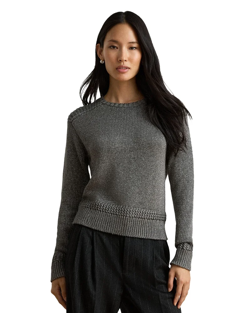 Metallic Crewneck Sweater