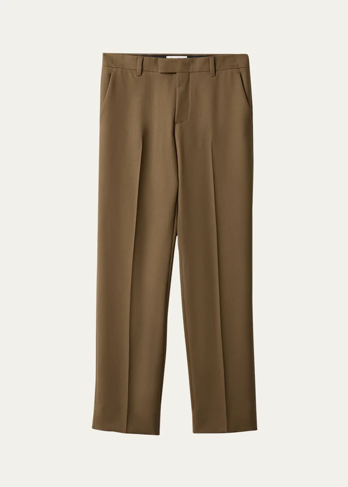 Straight Leg Wool Pants