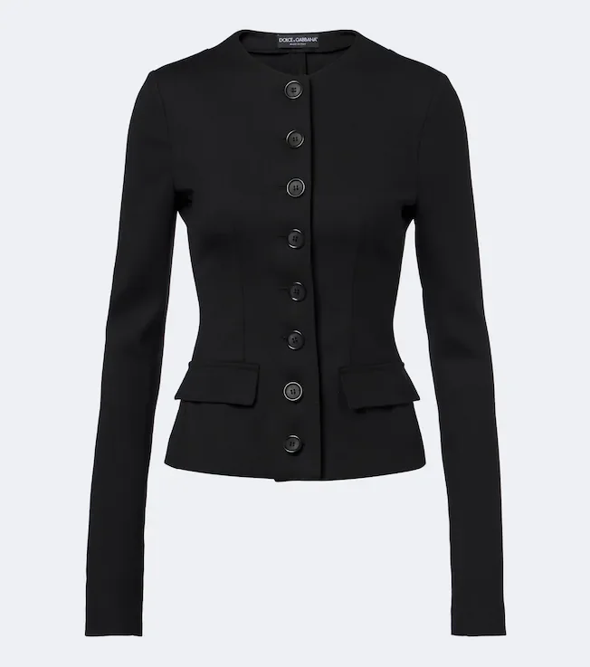 Wool-blend blazer