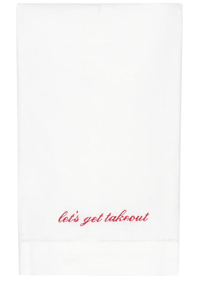 Let's Get Takeout Tea Towel