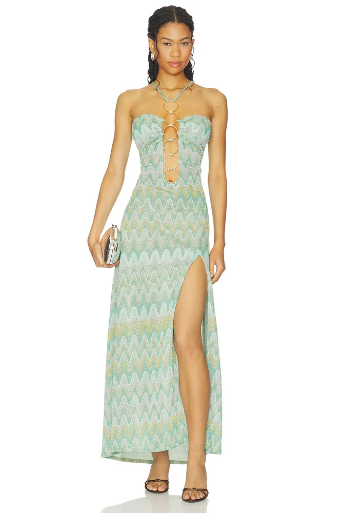 x REVOLVE Lucid Waters Halter Ring Long Dress