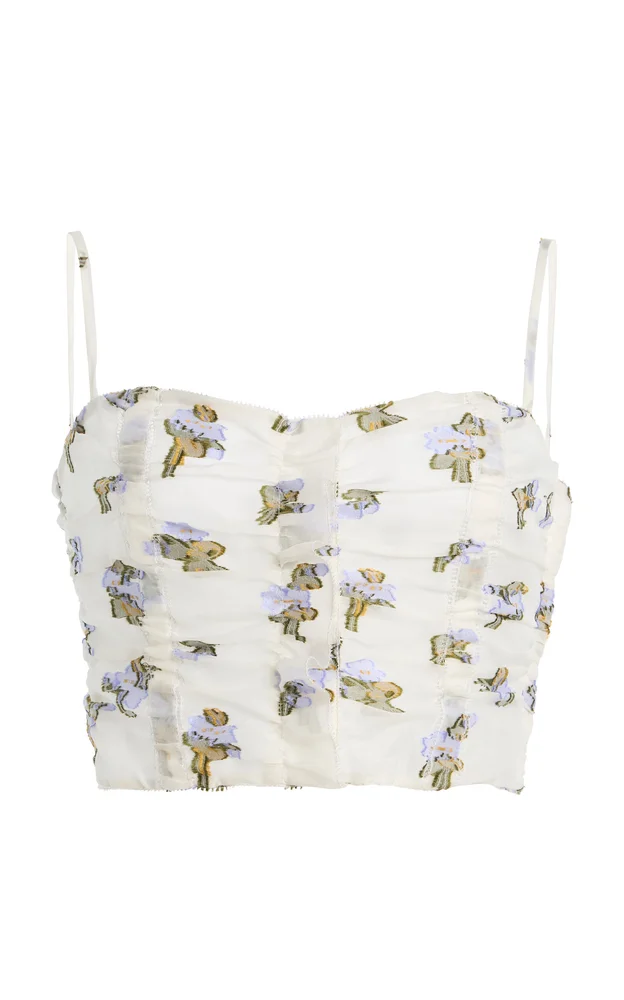 Sylvette Fil Coupe Organza Bustier Top