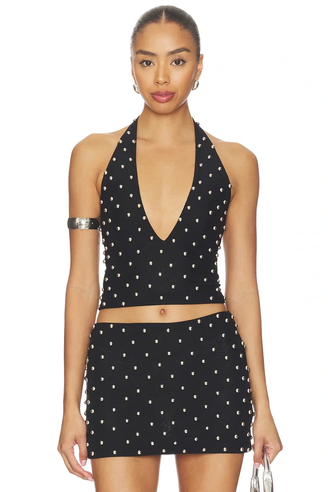 Cabochon Halter Top