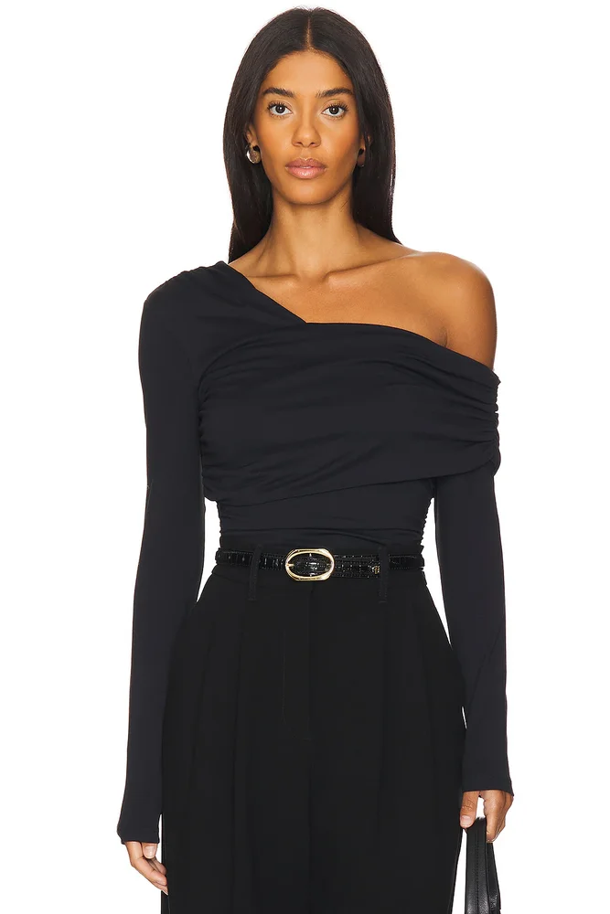 One Shoulder Off Shoulder Long Sleeve Top