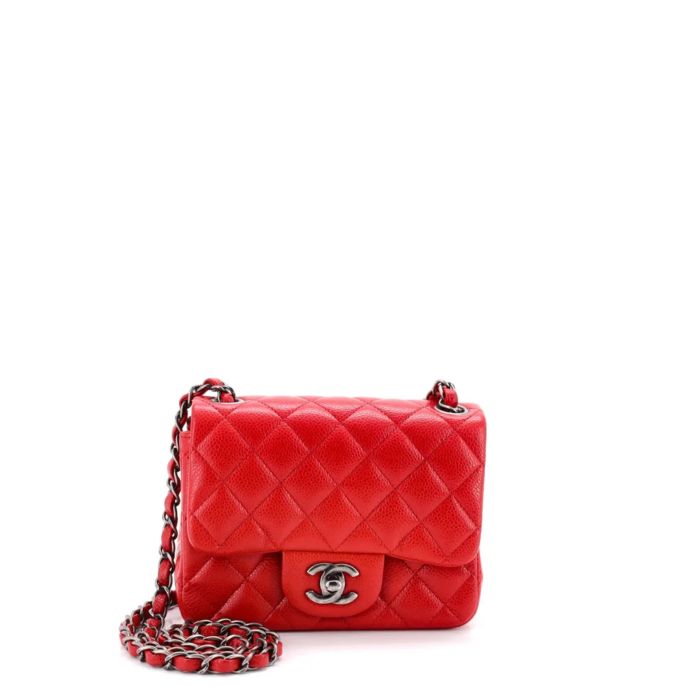 Pre-Owned Chanel Square Mini Classic Flap Bag 17cm