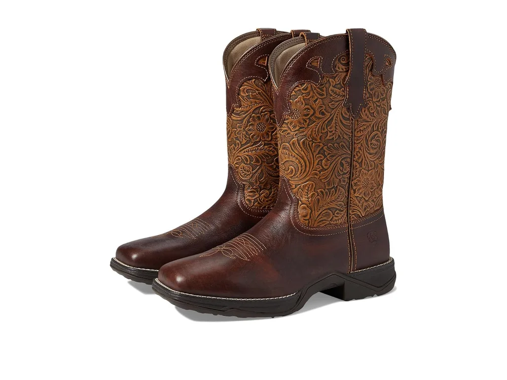 Anthem Savanna Western Boot (Rich Clay/Brown Floral Emboss)