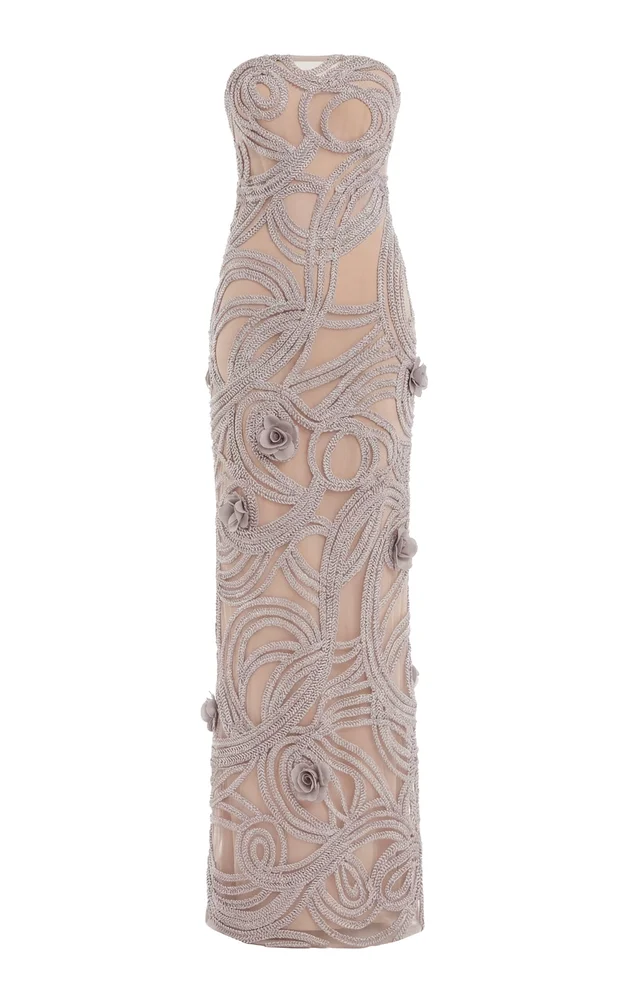 Plumore Embroidered Maxi Dress