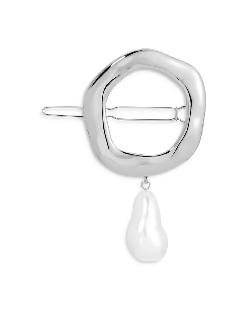 Cultured Freshwater Pearl Circle Barrette