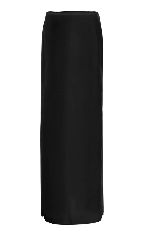 Silk-Habotai Maxi Slip Skirt