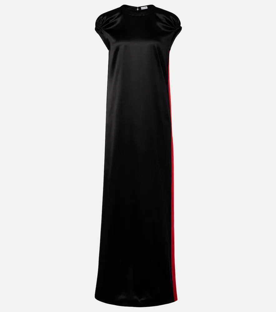 Silk-blend satin maxi dress