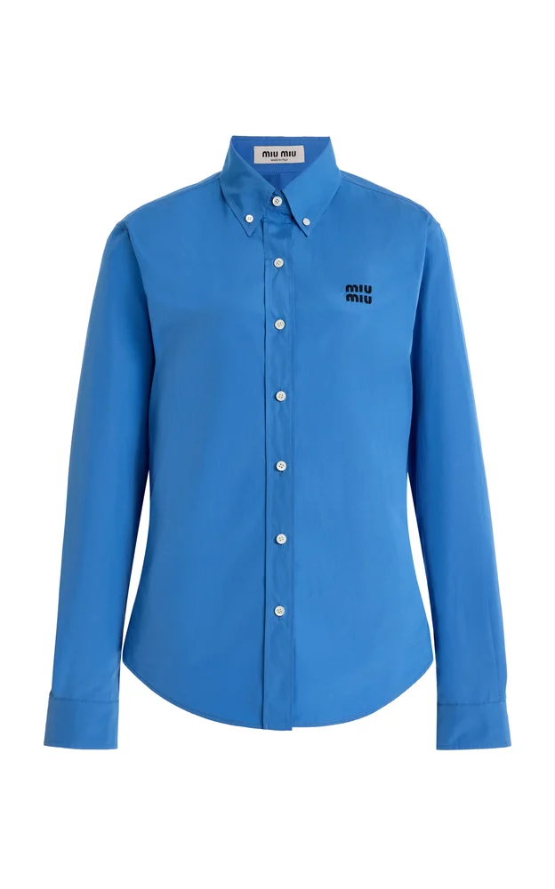 Button-Detailed Cotton-Poplin Shirt