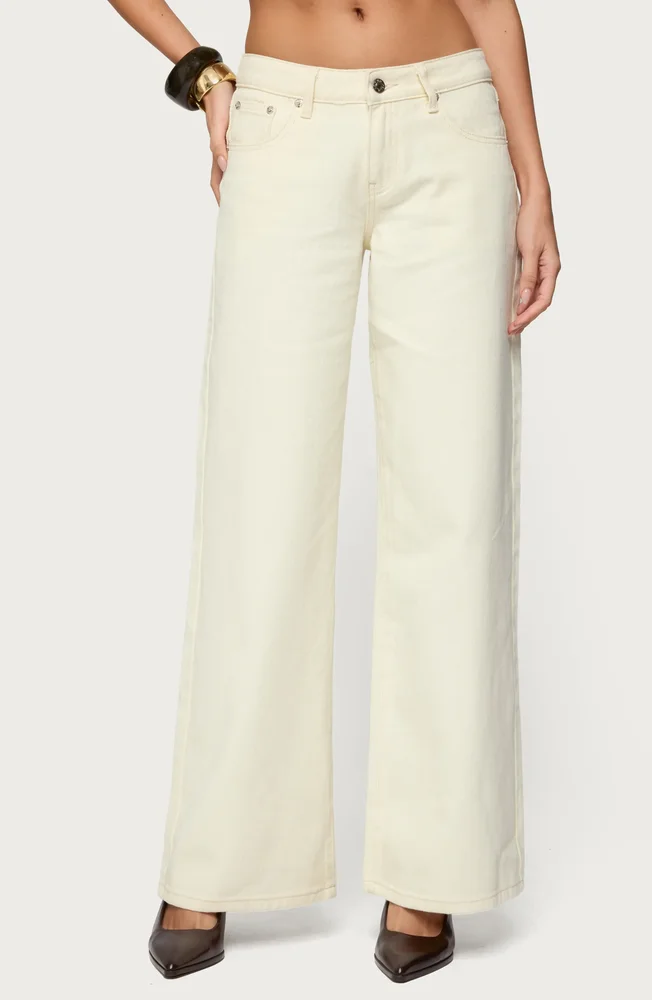 Roman Baggy Low Rise Wide Leg Jeans
