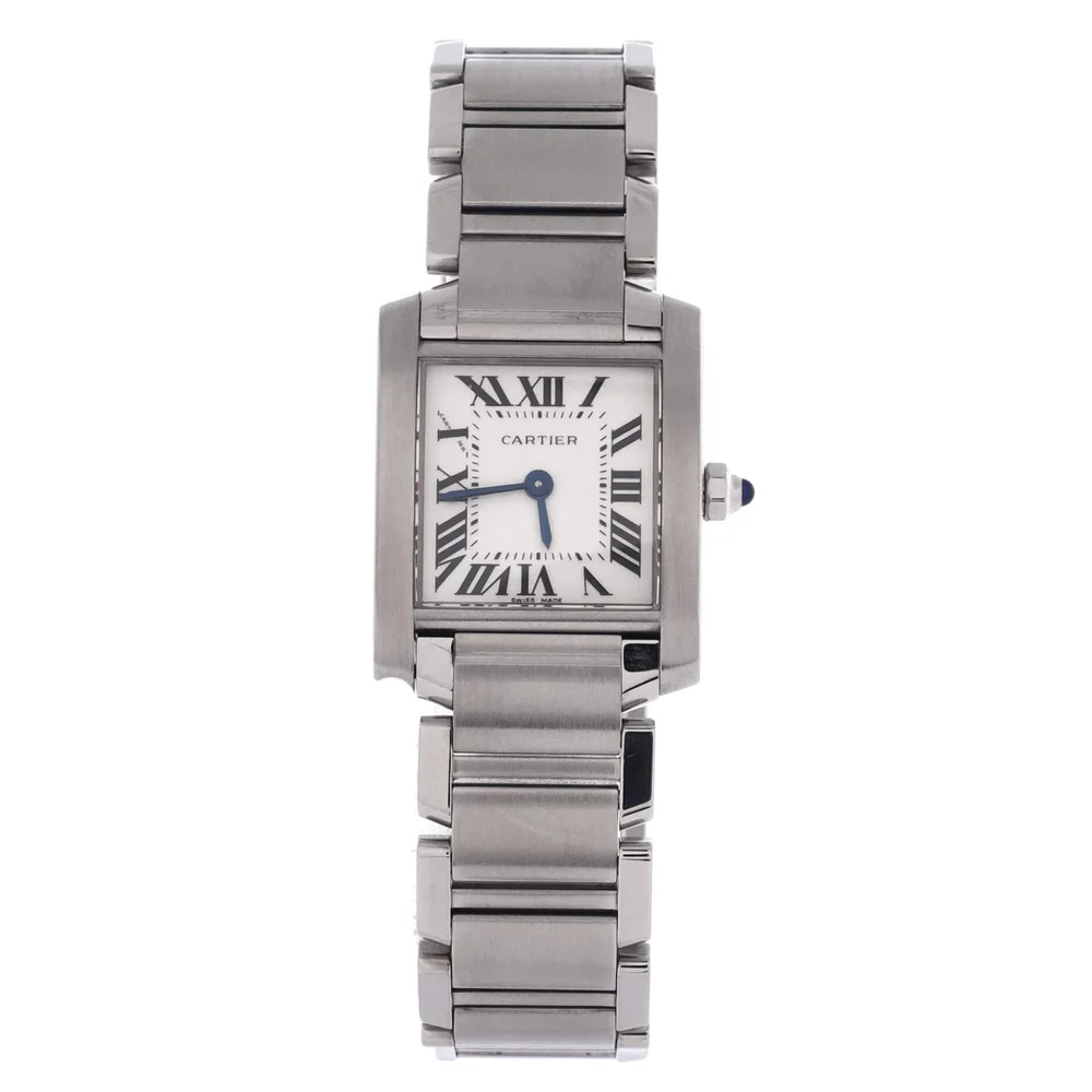 Pre-Owned Tank Francaise Quartz Watch Stainless Steel 20, Excellent Condition