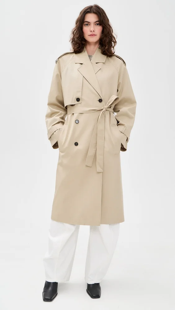 Beige Rickie Maxi Trench