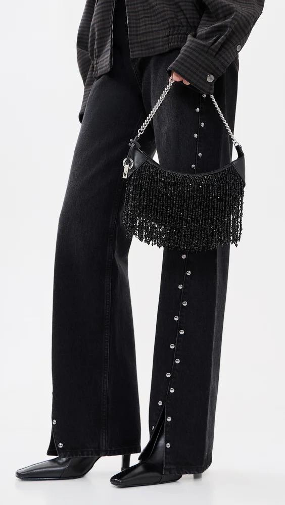 Beaded Fringe Shoulder Bag