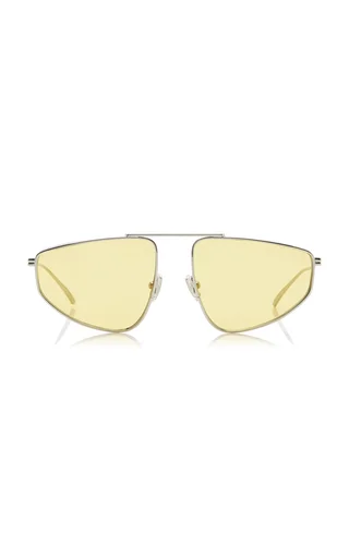 Aviator-Frame Metal Sunglasses