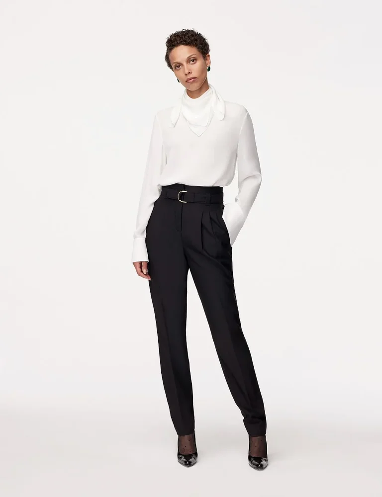Silk Detachable Bandana Blouse - Resale