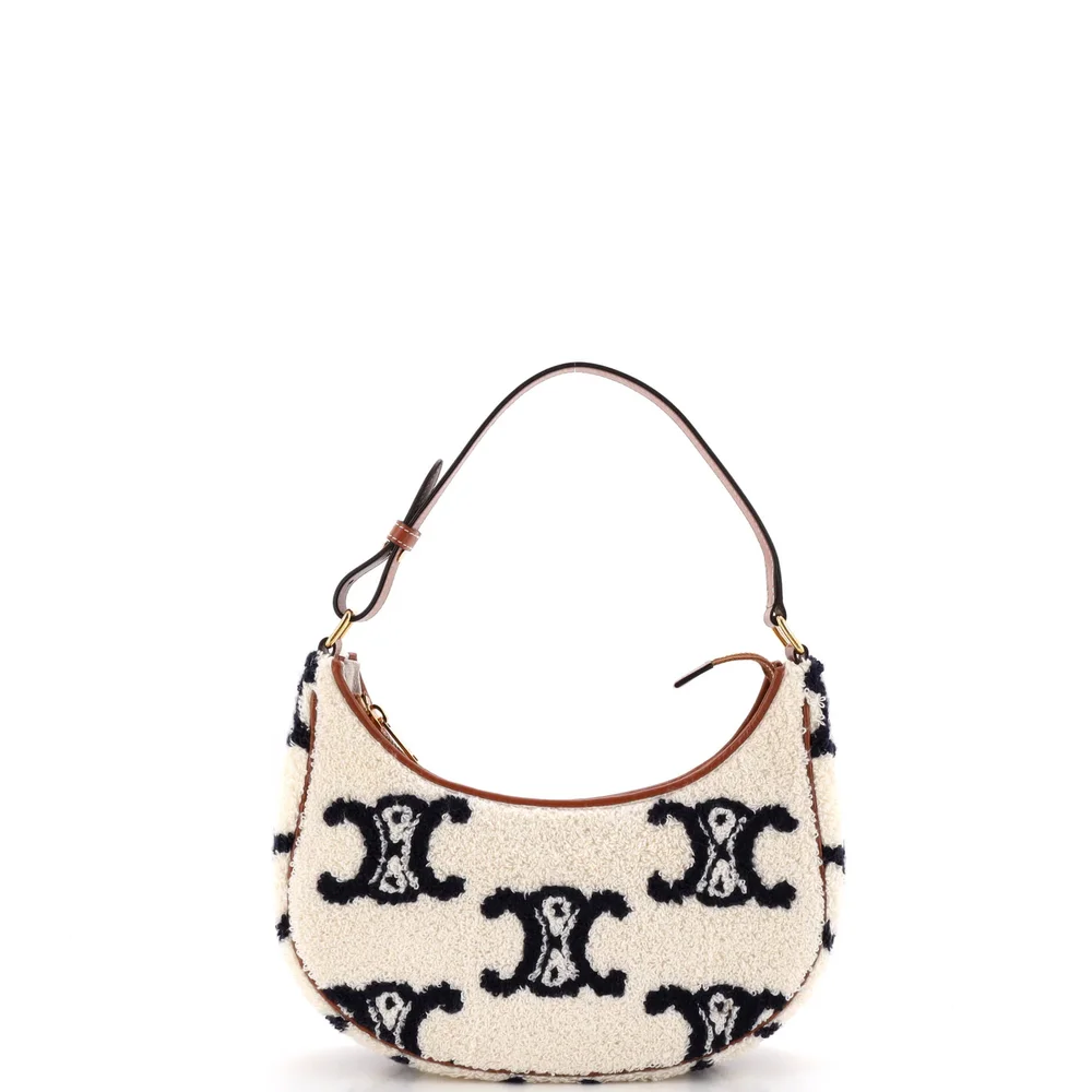 Pre-Owned Ava Bag Triomphe Embroidered Boucle Textile