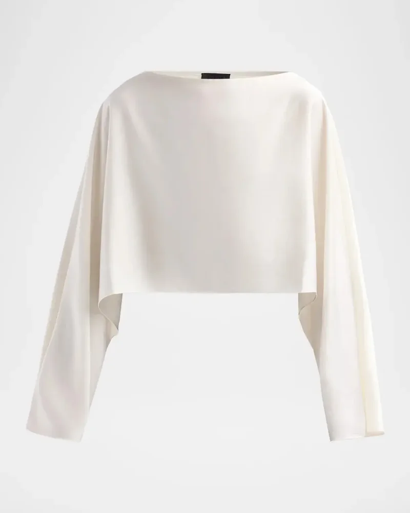 Satin Boatneck Caftan Top