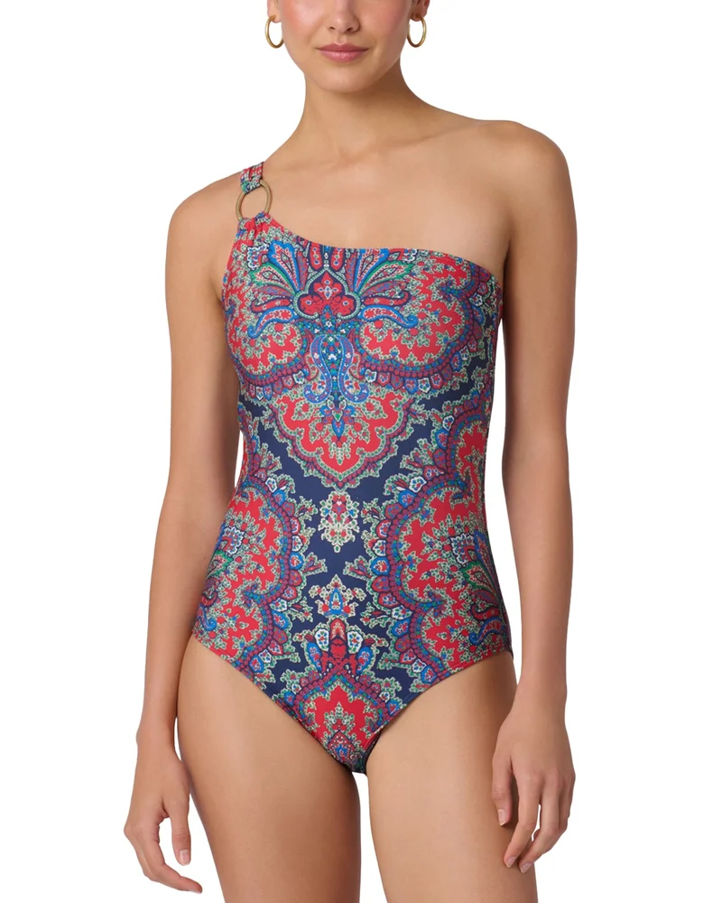 Ring One Shoulder One Piece Swimsuit