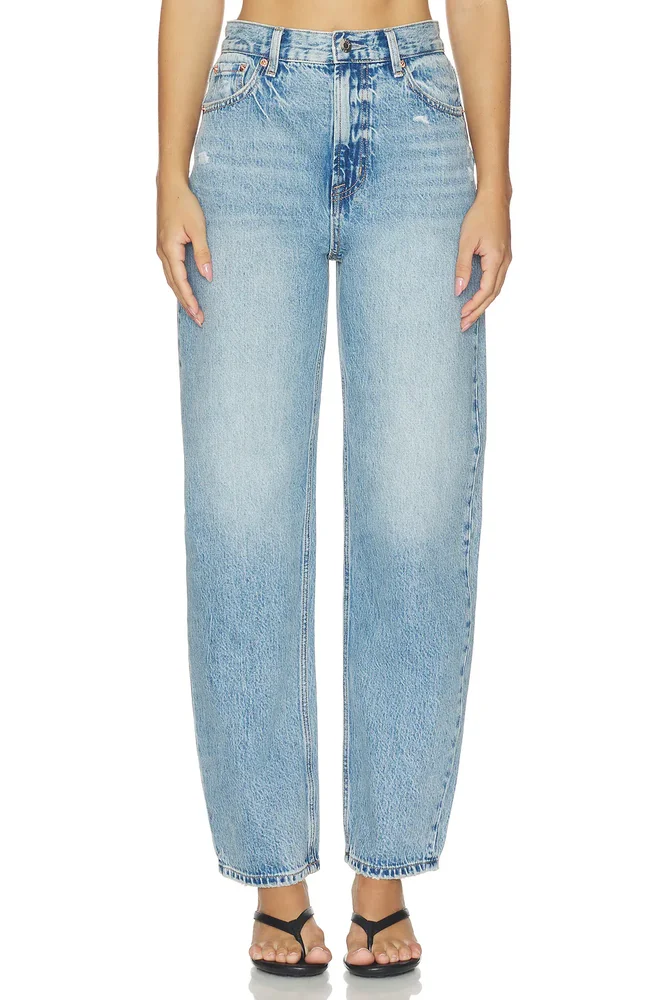 Wes High Rise Barrel Jeans
