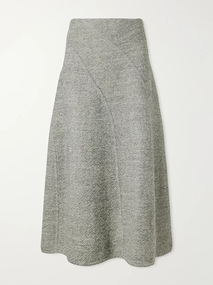 gaelle wool blend midi skirt