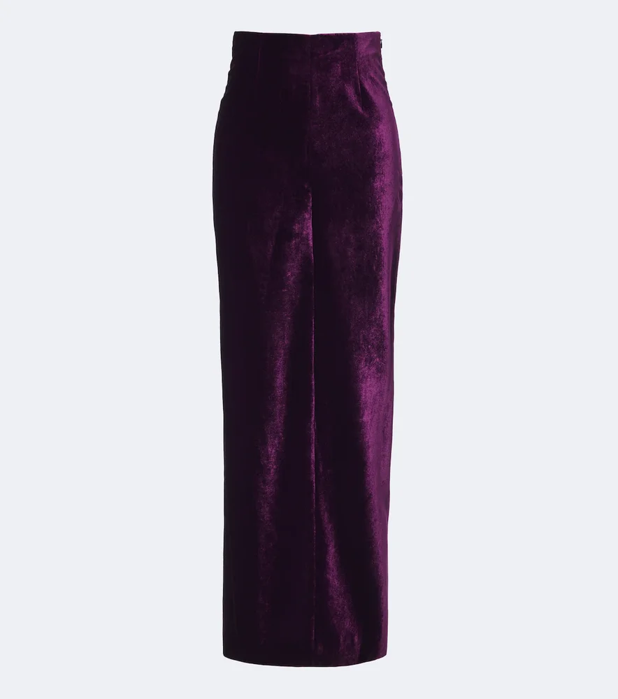 Velvet maxi skirt