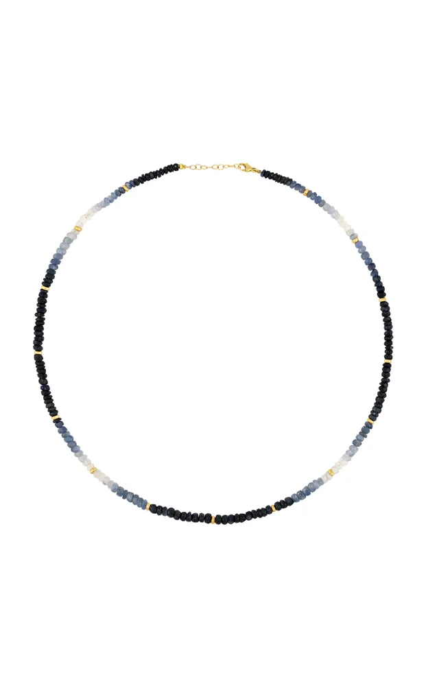 14K Yellow Gold Sapphire Necklace