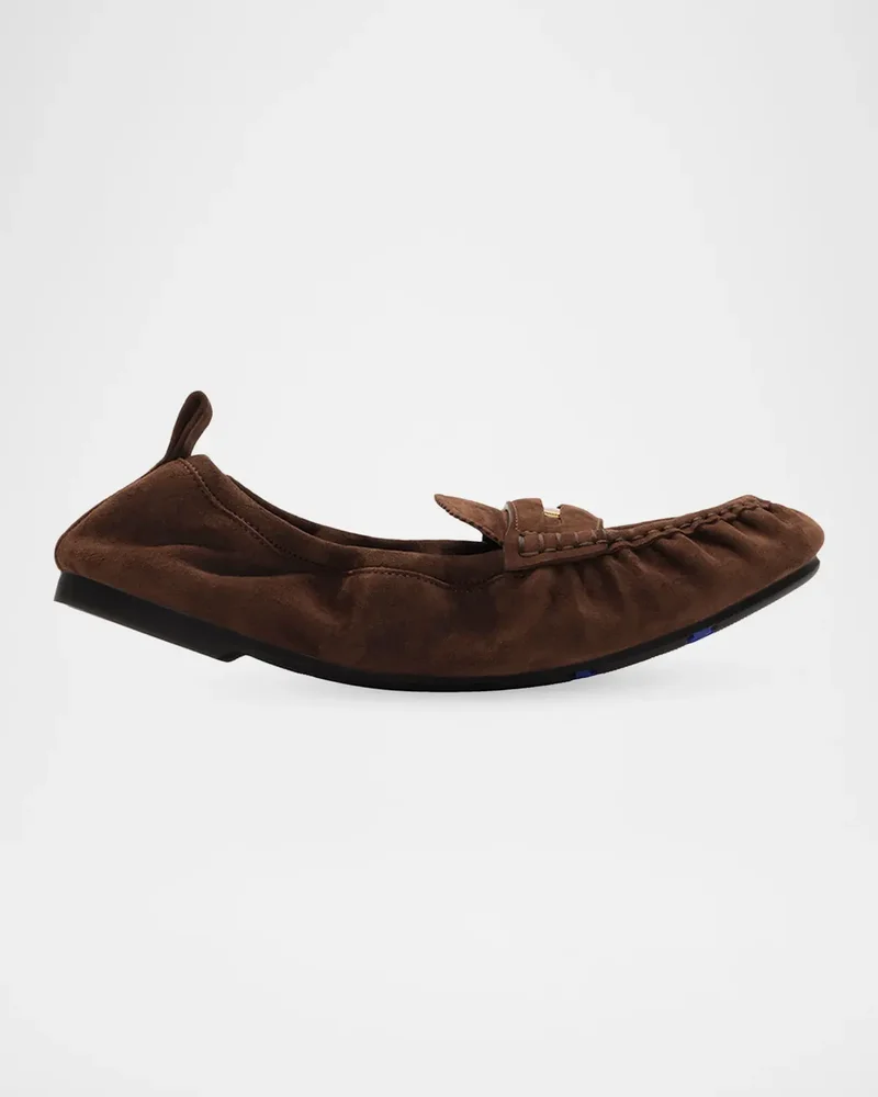 Suede Fawn Penny Loafers