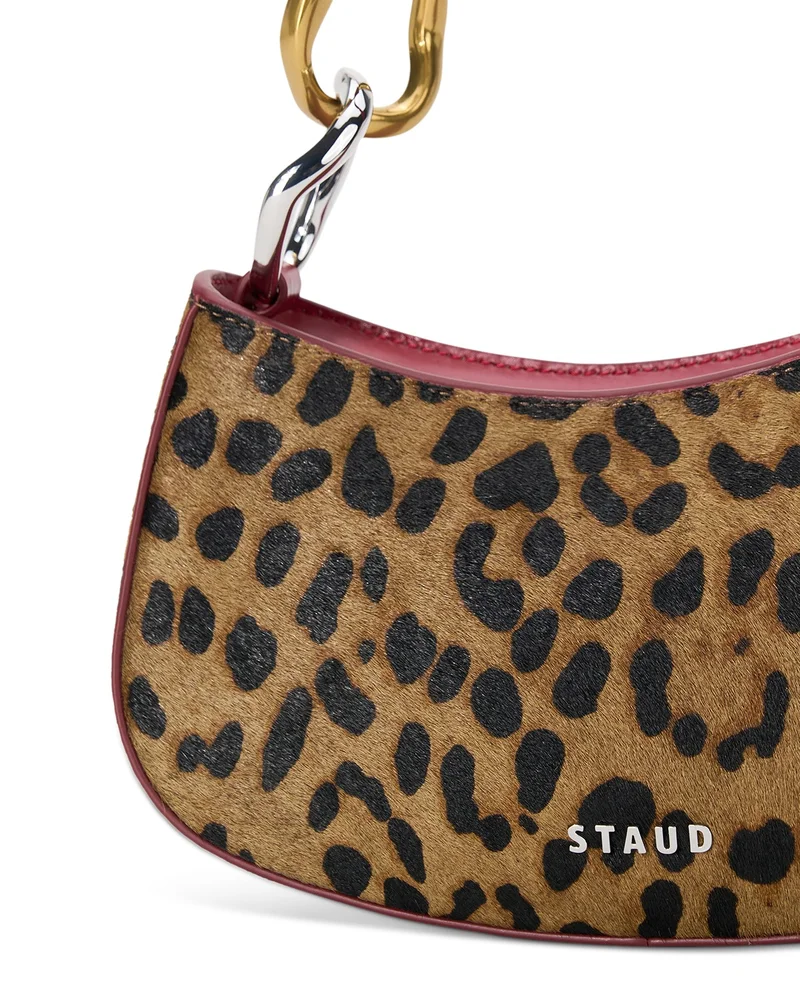 Ollie Cheetah Print Calf Hair Shoulder Bag