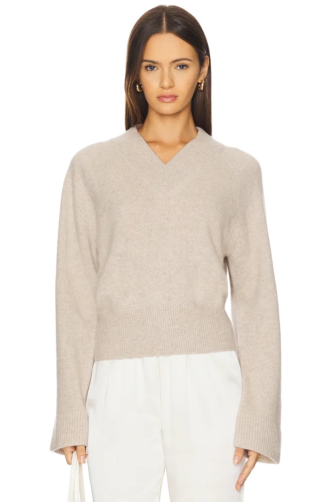 Premium Cashmere Raglan V Neck