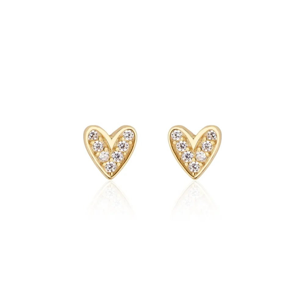 Heart Pavé Studs