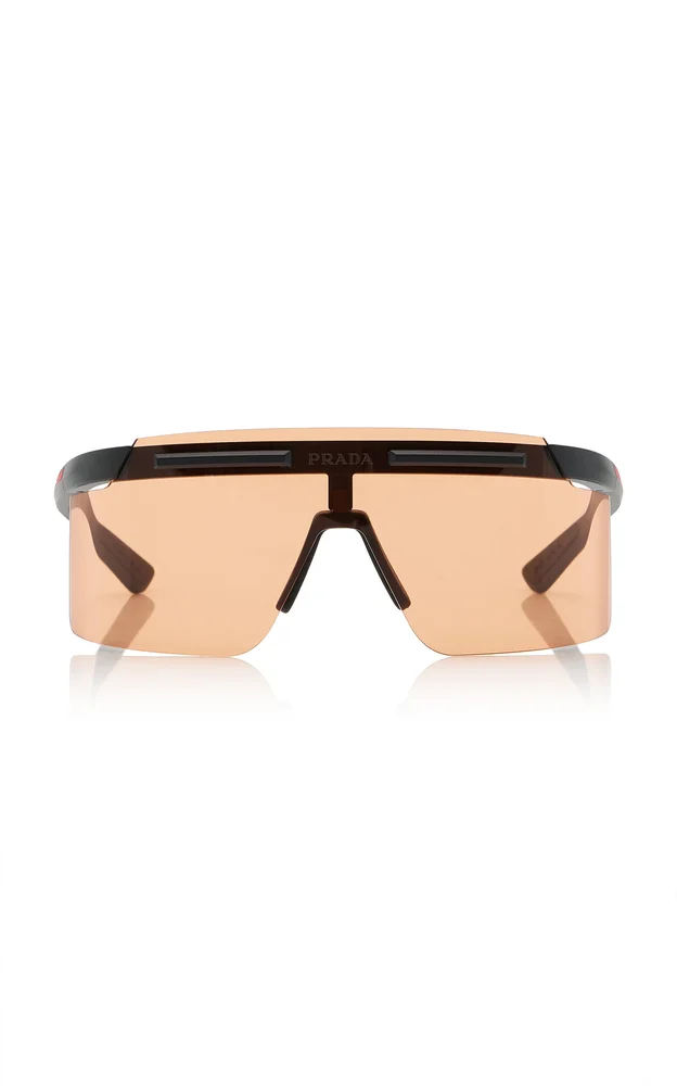 Mask-Frame Acetate Sunglasses
