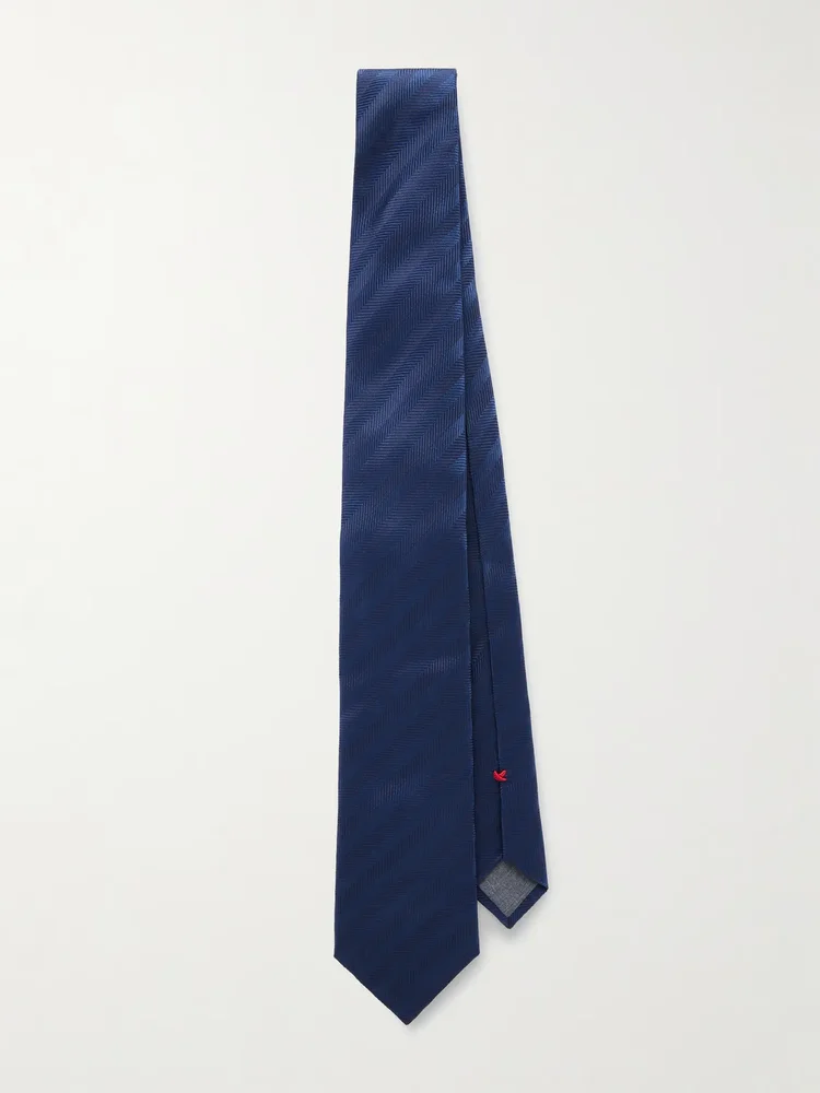 8cm Striped Silk-Jacquard Tie