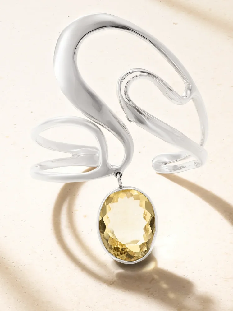 Lula sterling silver and citrine cuff