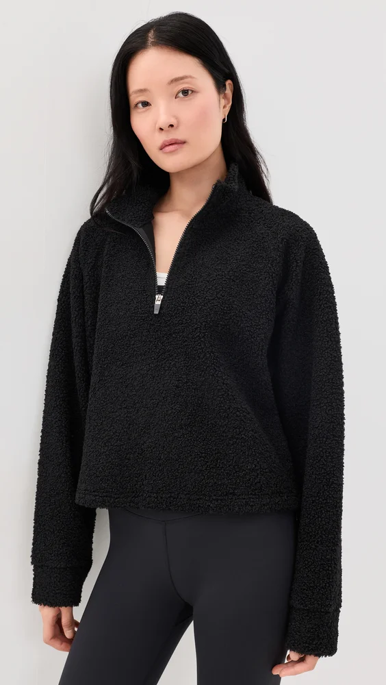 Lucia Quarter Zip Sherpa Pullover