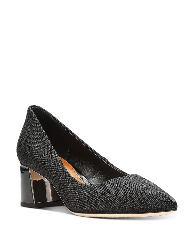 Pointed Toe Block Heel Pumps