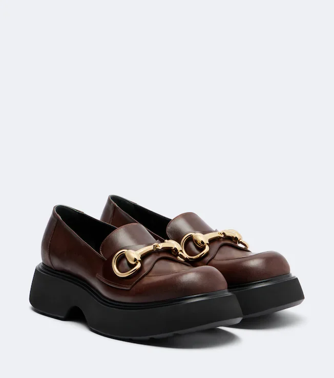 Brittany Horsebit leather platform loafers