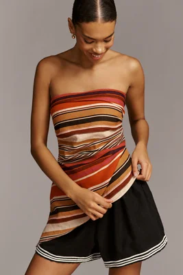 Rocco Linen Strapless Top