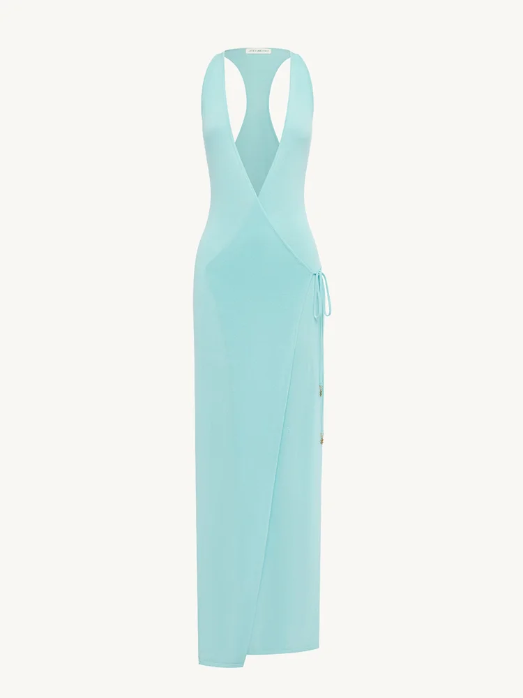 Lila Wrap Dress - Seaglass