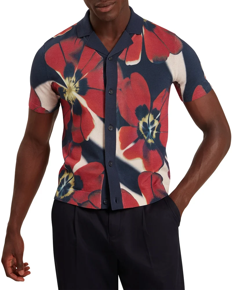 Wyric Printed Short Sleeve Button Front Shirt