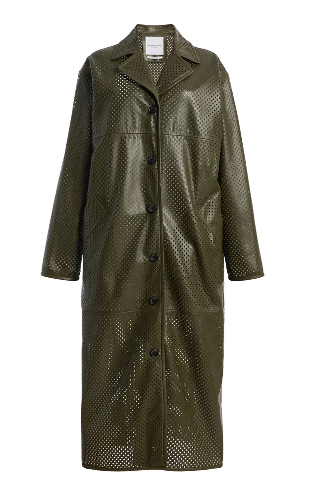The Beck Perforated Leather Driving Coat