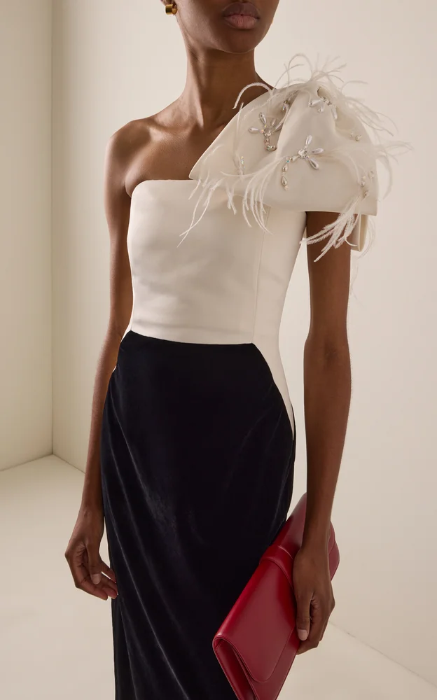 Victoria Satin And Velvet Dress